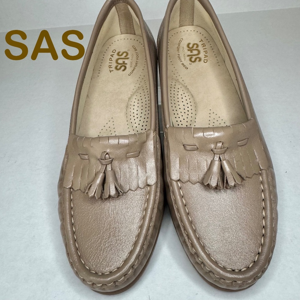 SAS Tripad Softie Mocha Comfort Slip on Loafers/Tassels/Sz 7M